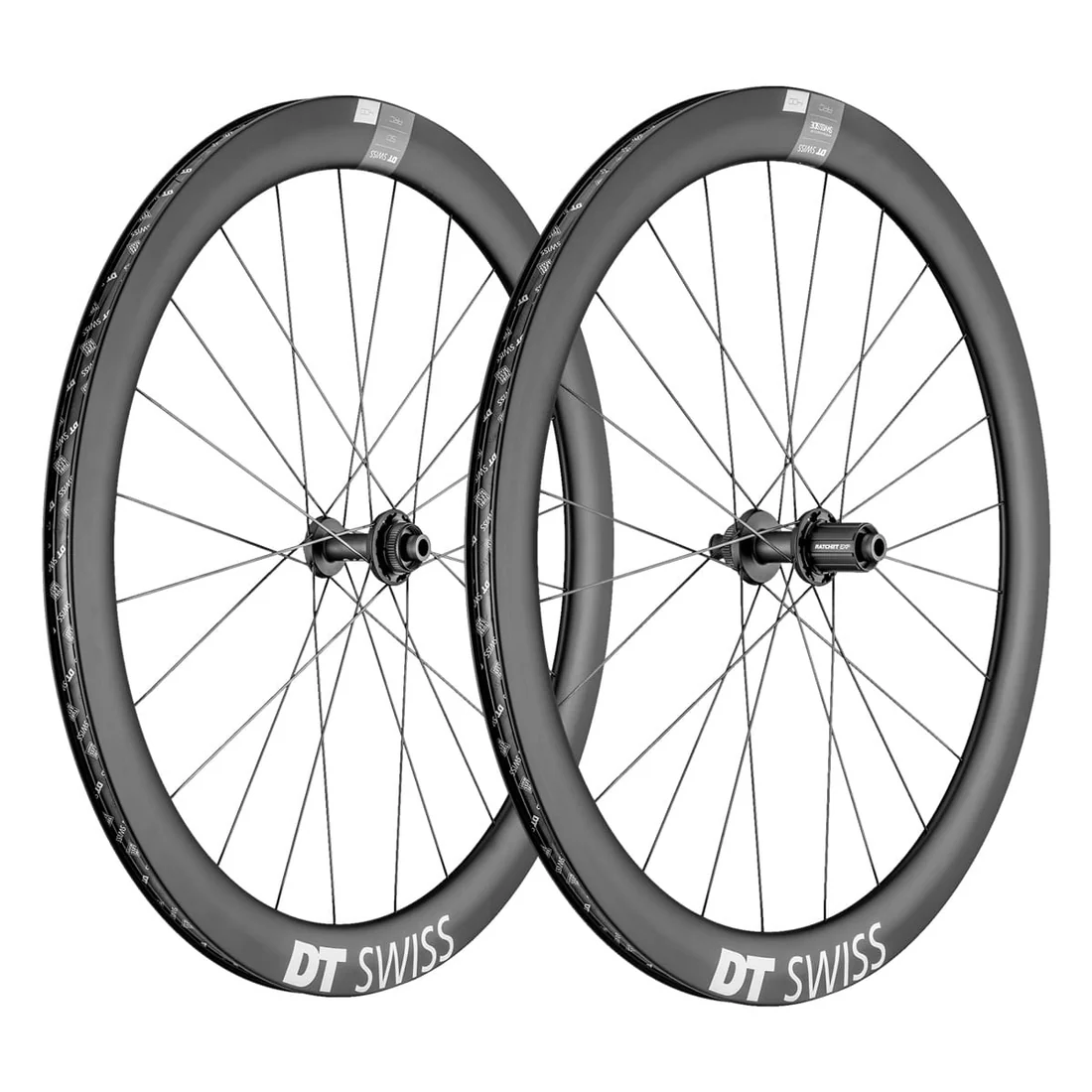 Para kół DT SWISS ARC 1400 DICUT 50 DISC przystosowanych do jazdy bezdętkowej (centralna blokada)