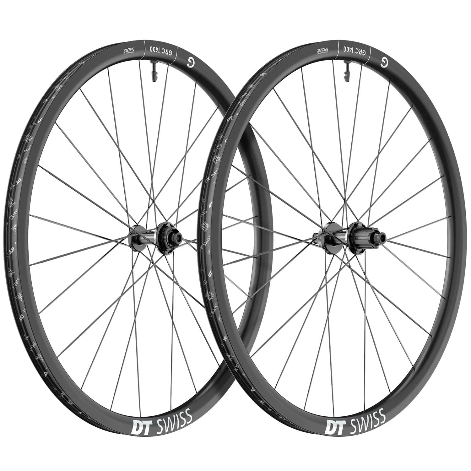 Para kół DT SWISS GRC 1400 DICUT 30 DISC przystosowanych do jazdy bezdętkowej (Centerlock)