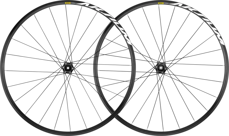 Para kół MAVIC AKSIUM DISC z oponami (centralna blokada)