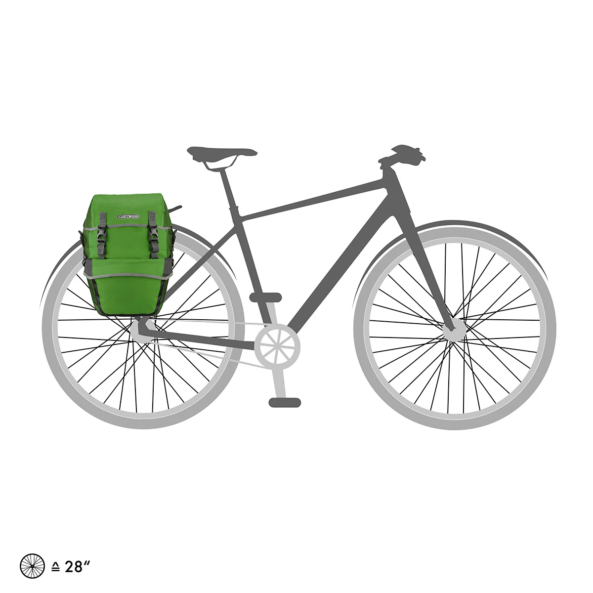 Para toreb bagażowych ORTLIEB BIKE PACKER PLUS 42 L w kolorze zielonym - Image 4