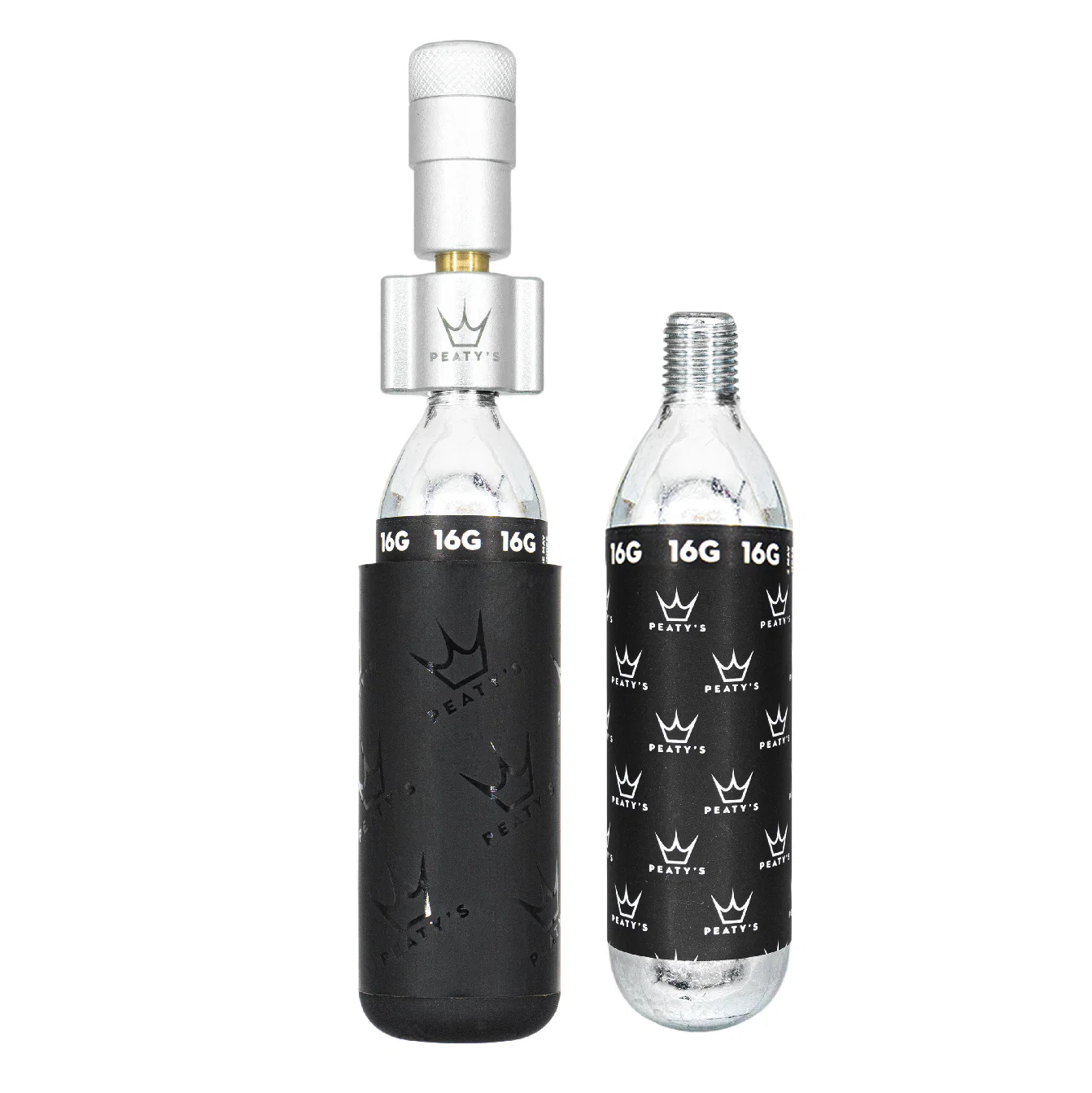 PEATY'S HOLESHOT ROAD/GRAVEL CO2 Percutor + 2 x 16g srebrne naboje gwintowane CO2