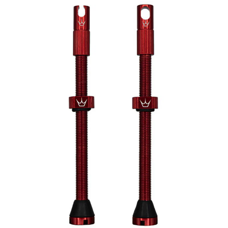 PEATY'S x Chris King MK2 Presta 80 mm Zawory bezdętkowe (x2) Czerwony
