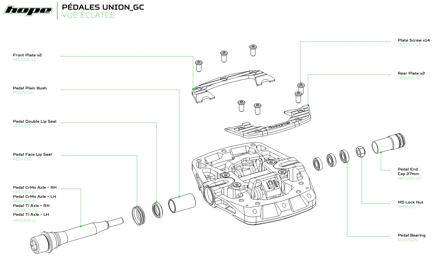 Pedały HOPE UNION GRAVITY srebrne - Image 3