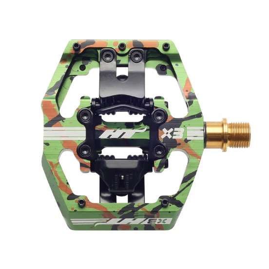 Pedały HT COMPONENTS X3T Titanium Camo Green