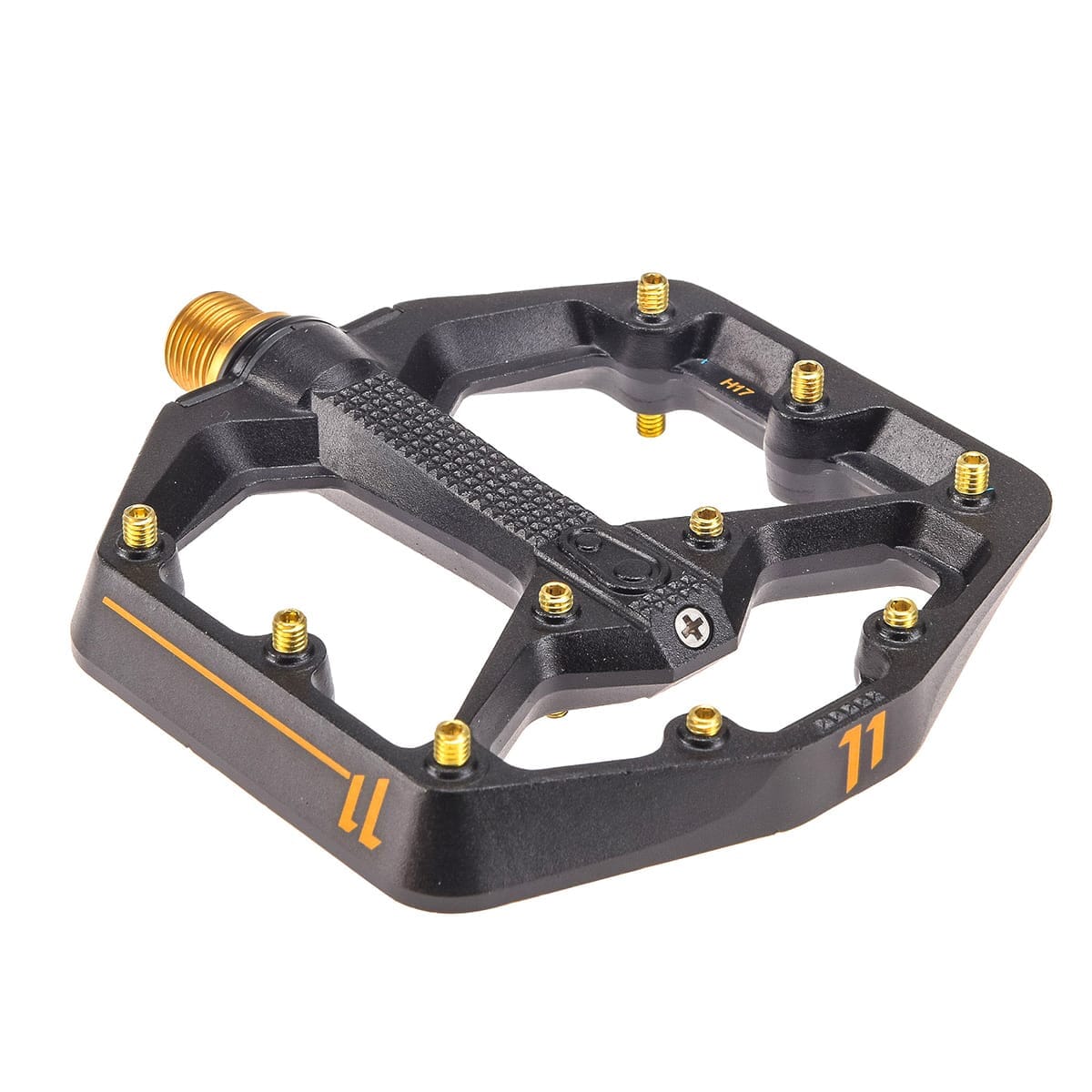 Pedały płaskie CRANKBROTHERS STAMP 11 Small Black/Gold - Image 2