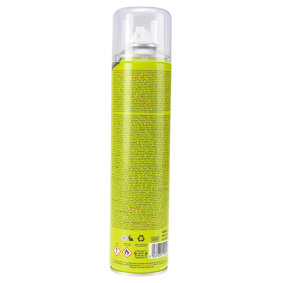 Pianka oczyszczająca do kasków MUC-OFF (400 ml) - Image 2