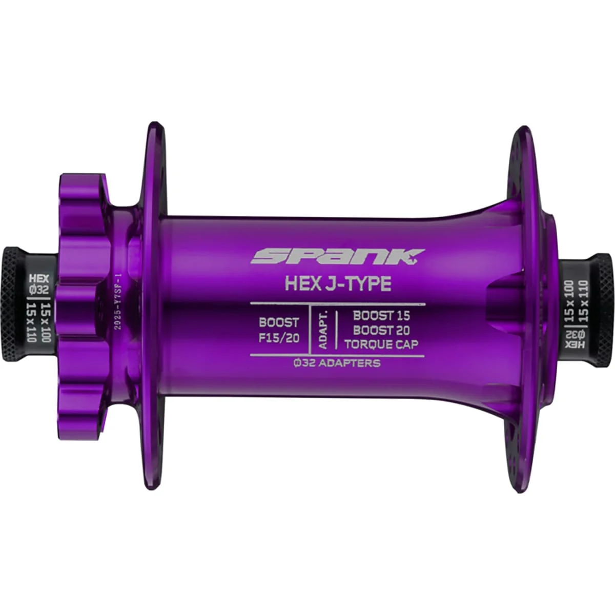 Piasta przednia SPANK HEX 15/20 mm Boost z 32 otworami, fioletowa