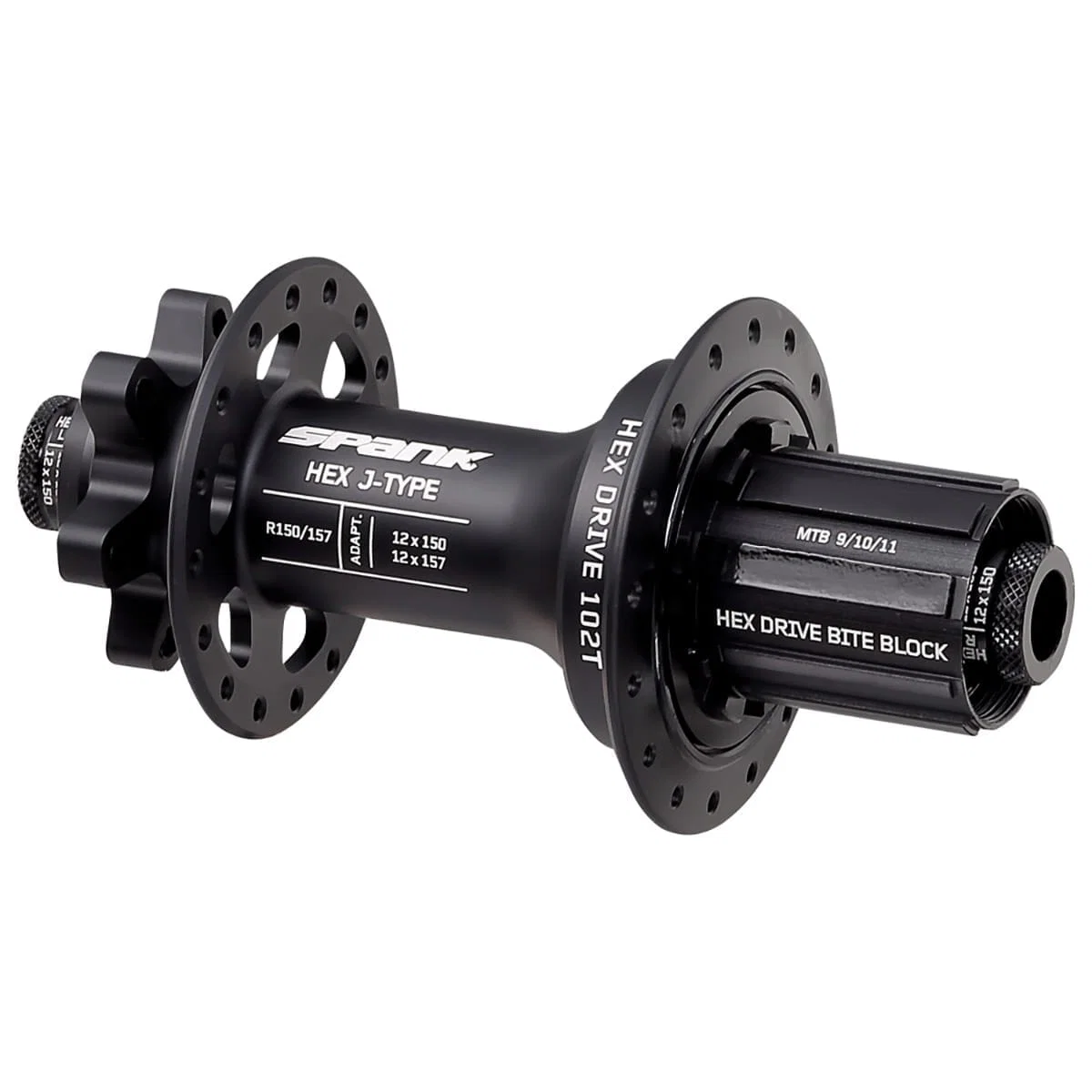 Piasta tylna SPANK HEX DRIVE 102T 12x150/157 mm czarna