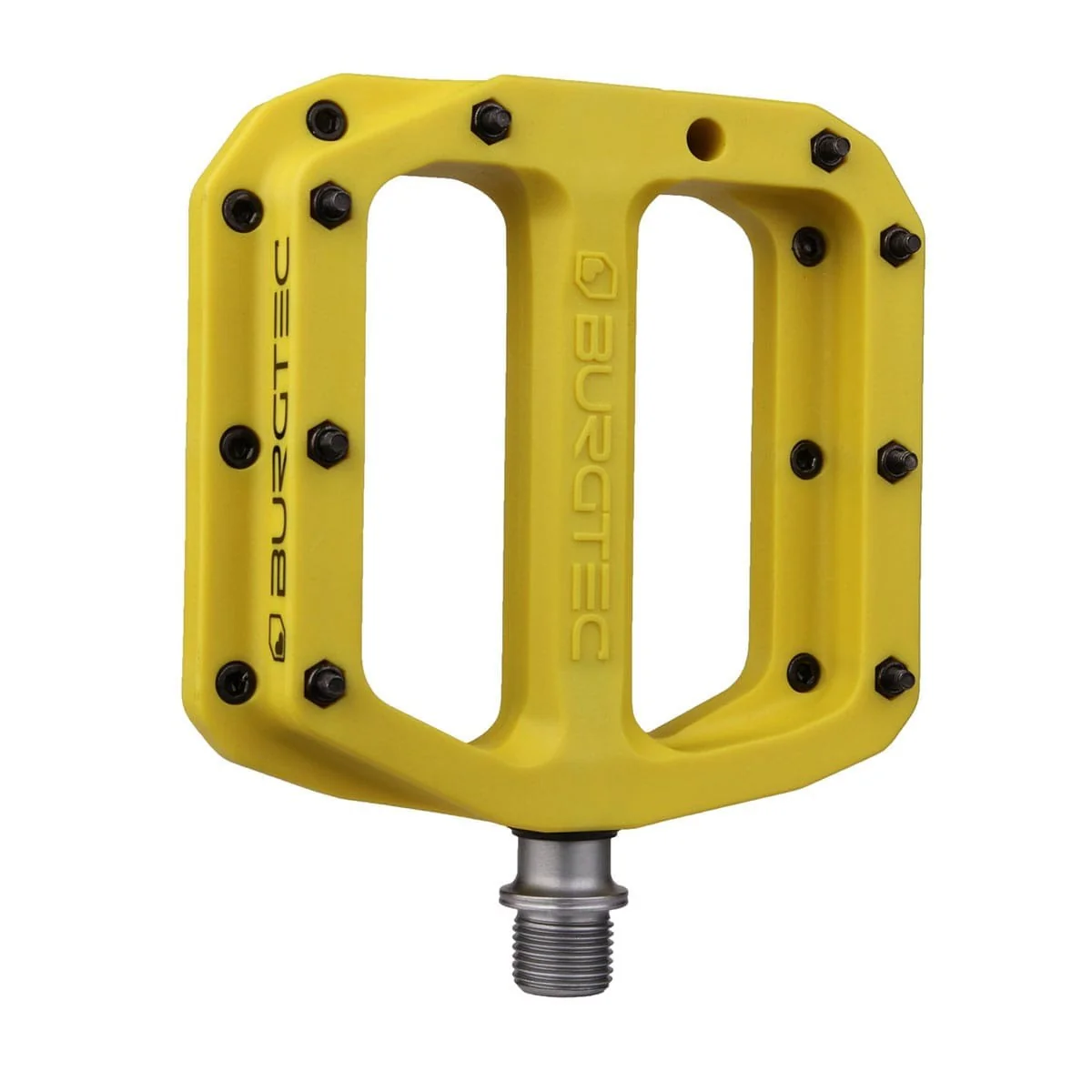 Płaskie pedały BURGTEC MK4 Composite Electric Yellow