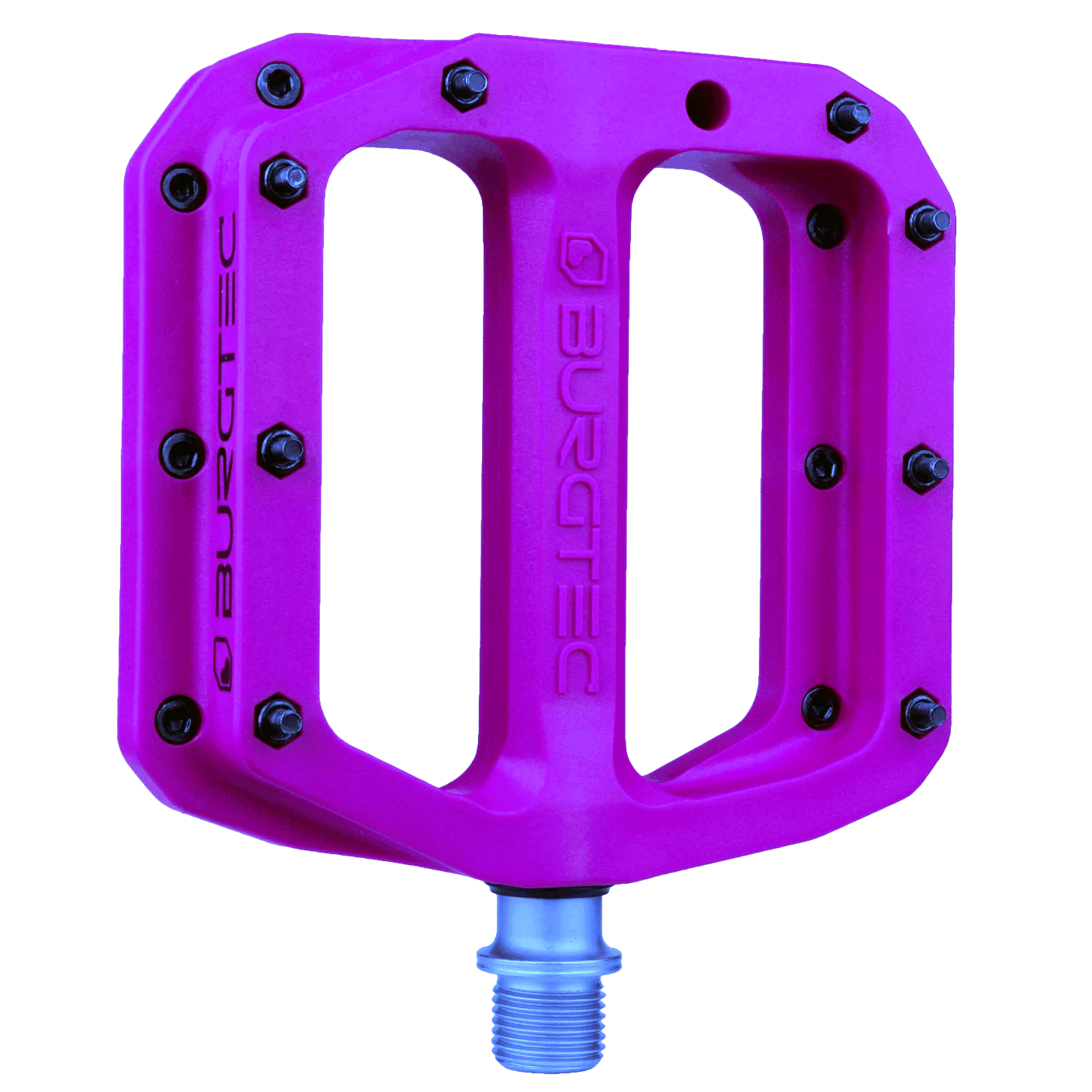 Płaskie pedały BURGTEC MK4 Composite Purple Rain