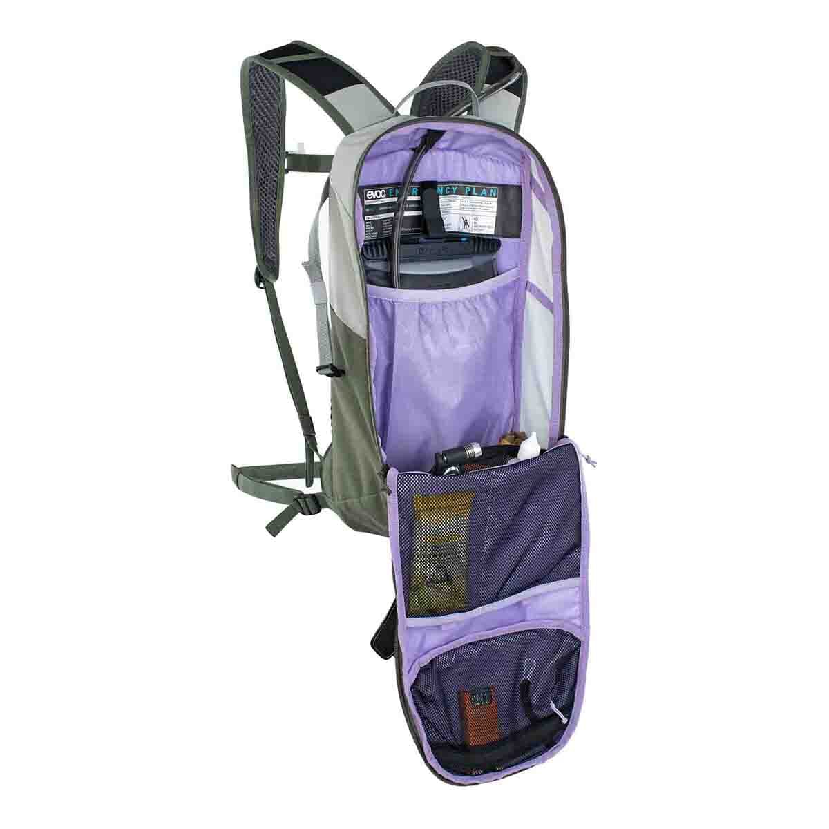 Plecak EVOC RIDE 8L szary/khaki - Image 3