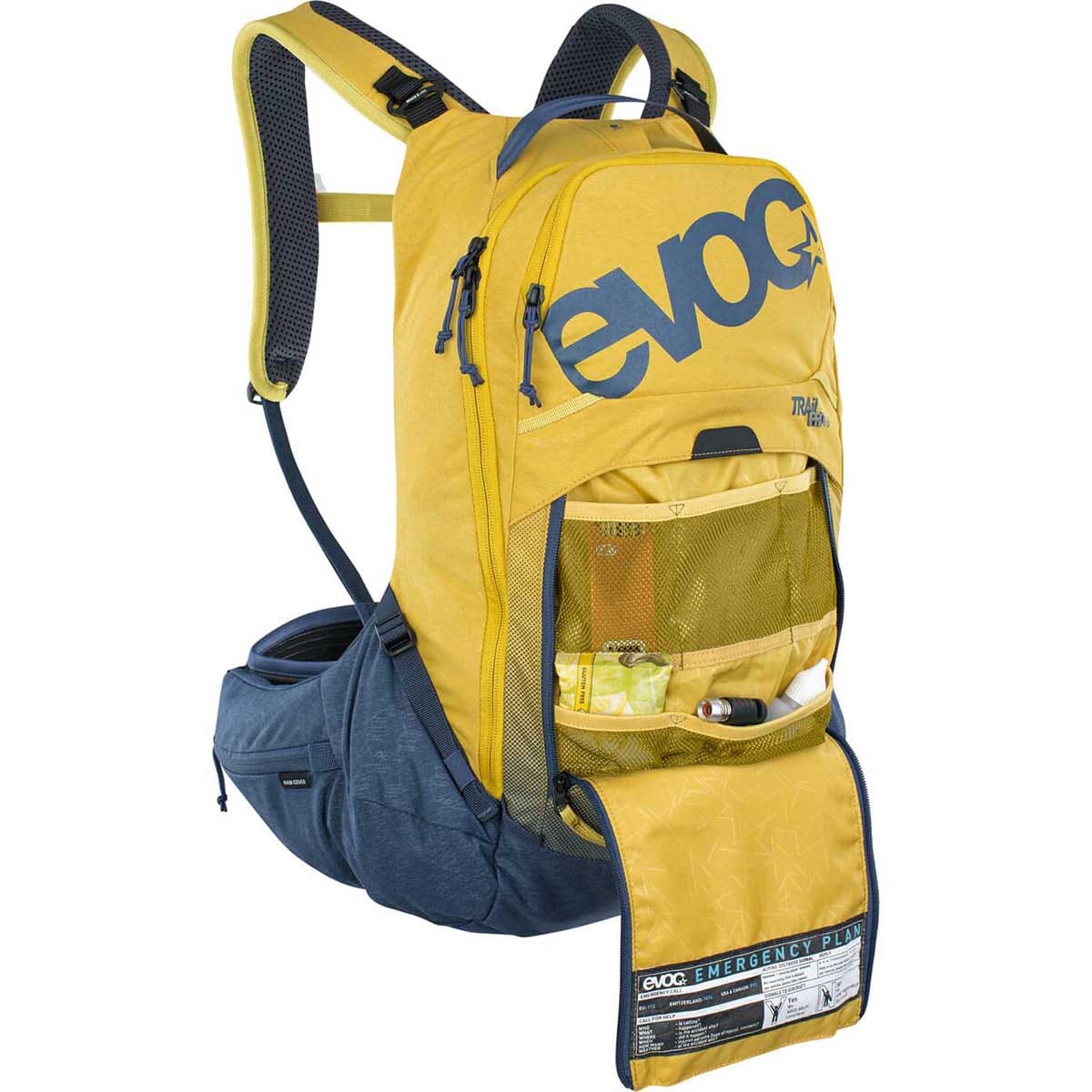 Plecak z grzbietem EVOC TRAIL PRO 10L żółty/niebieski - Image 3