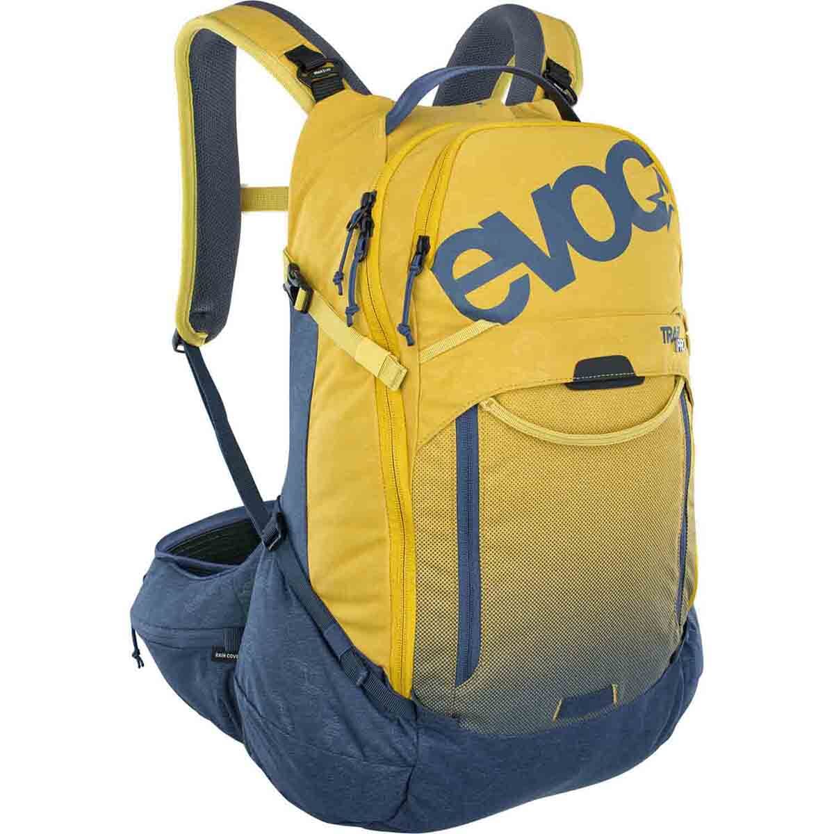 Plecak z grzbietem EVOC TRAIL PRO 26L żółty/niebieski