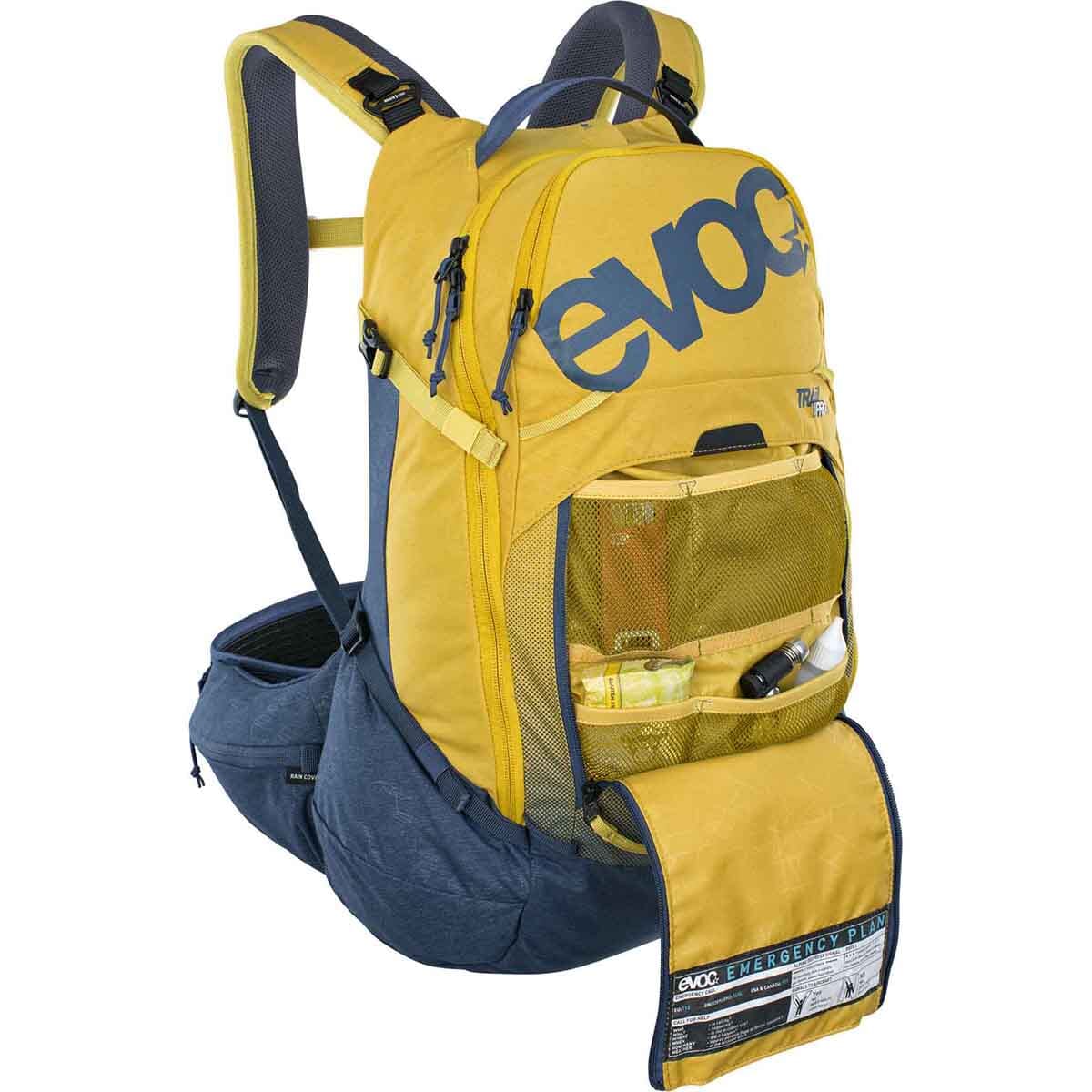 Plecak z grzbietem EVOC TRAIL PRO 26L żółty/niebieski - Image 2