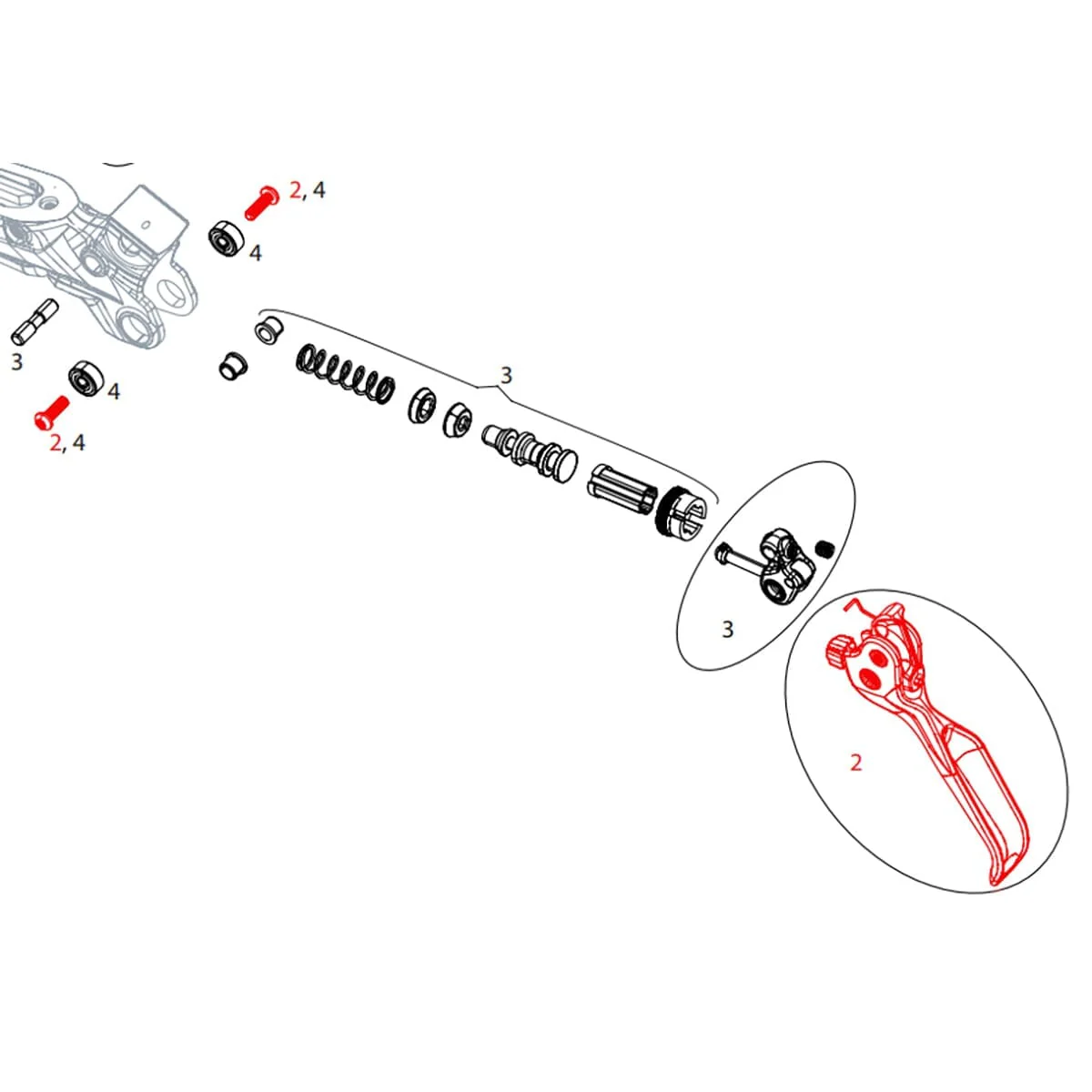 Pojedyncza dźwignia hamulca SRAM GUIDE/CODE RSC - Image 3