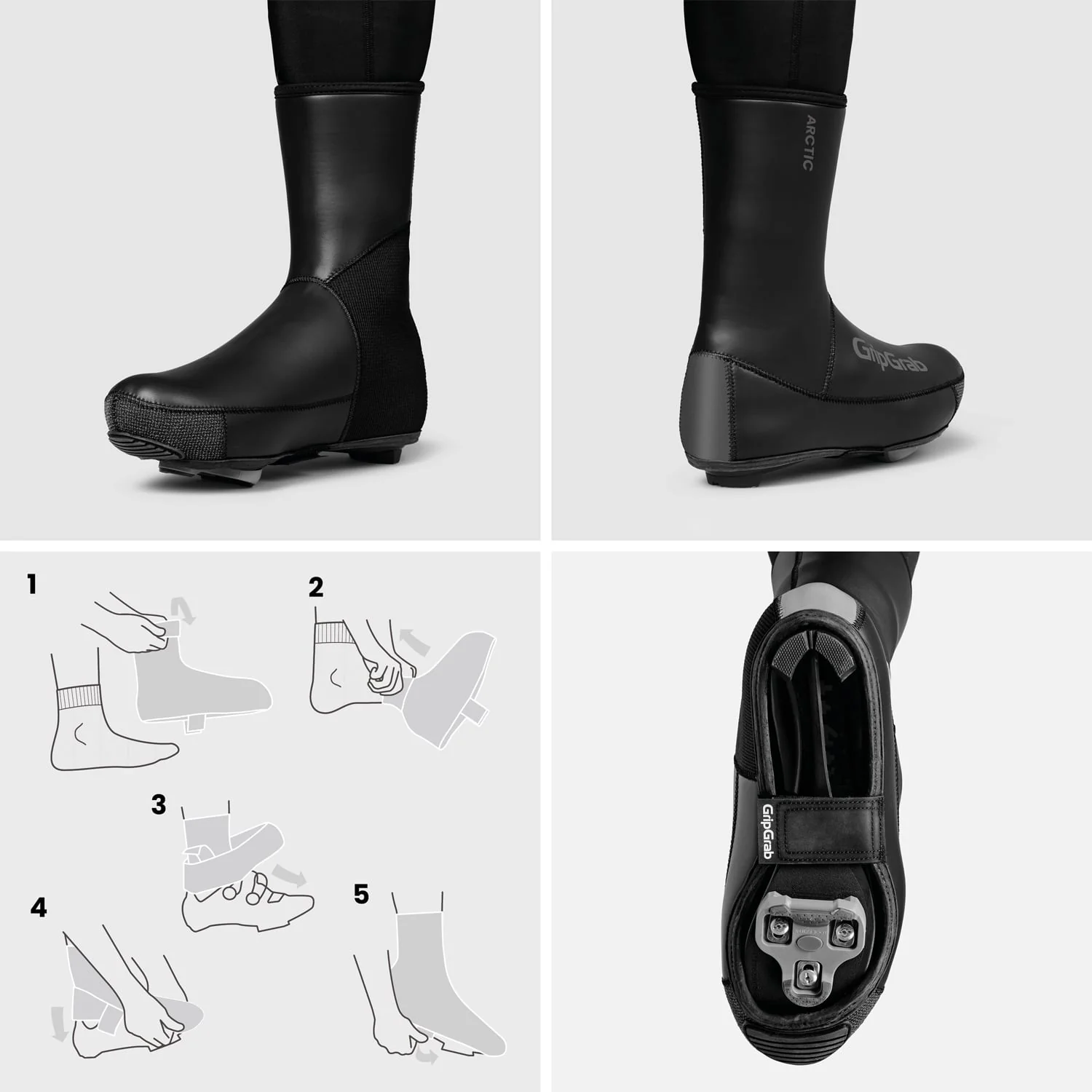 Pokrowiec na buty GRIPGRAB ARTIC 2 WATERPROOF ROAD czarny - Image 10