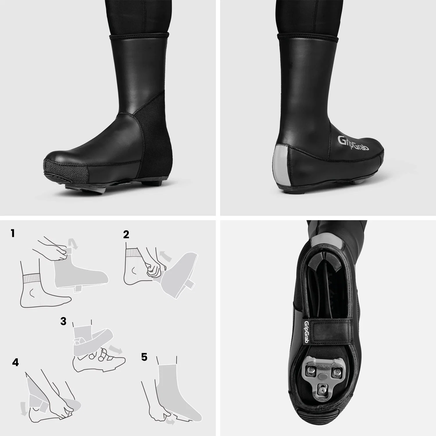 Pokrowiec na buty GRIPGRAB PACR WATERPROOF ROAD czarny - Image 11