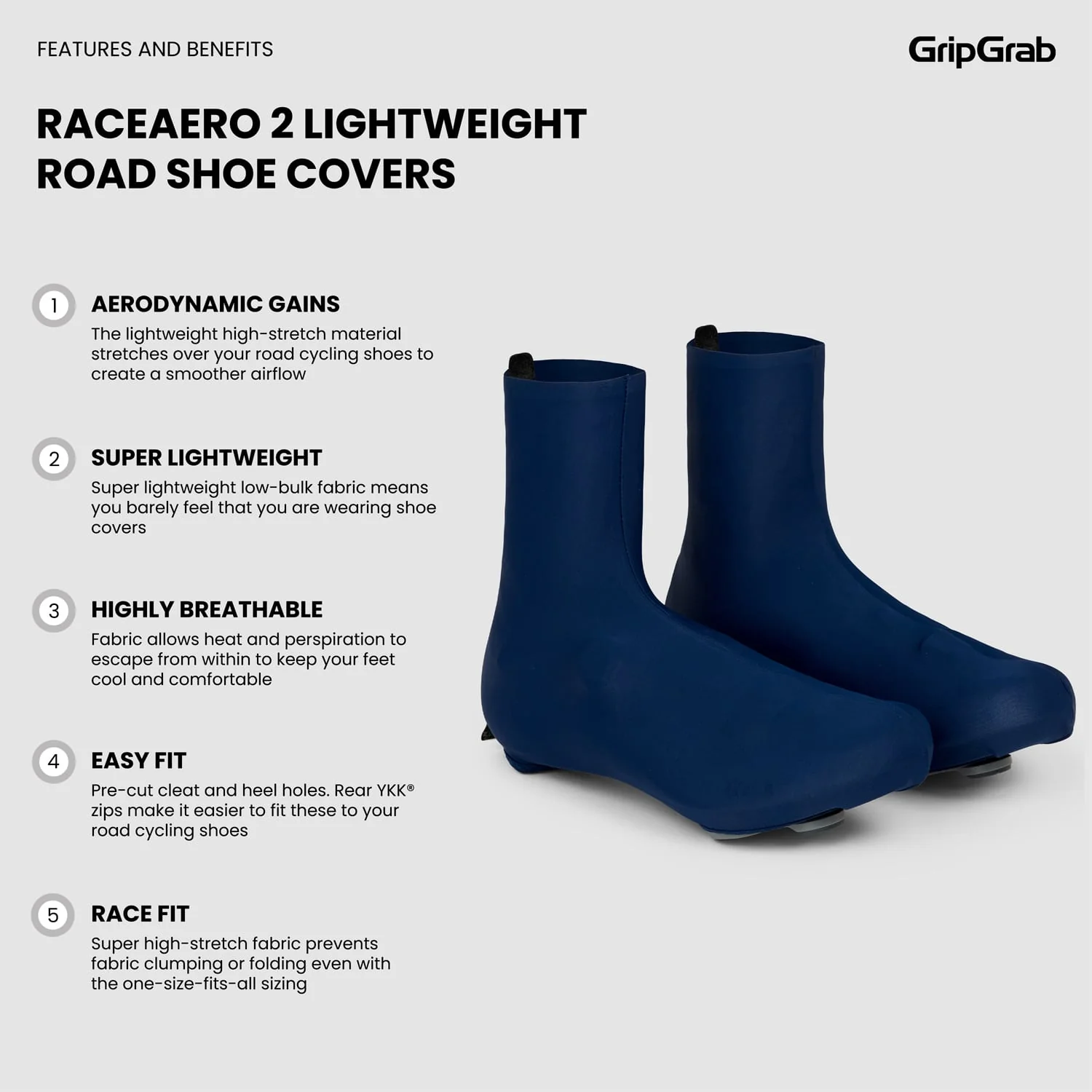 Pokrowiec na buty GRIPGRAB RACE AERO 2 Navy - Image 8