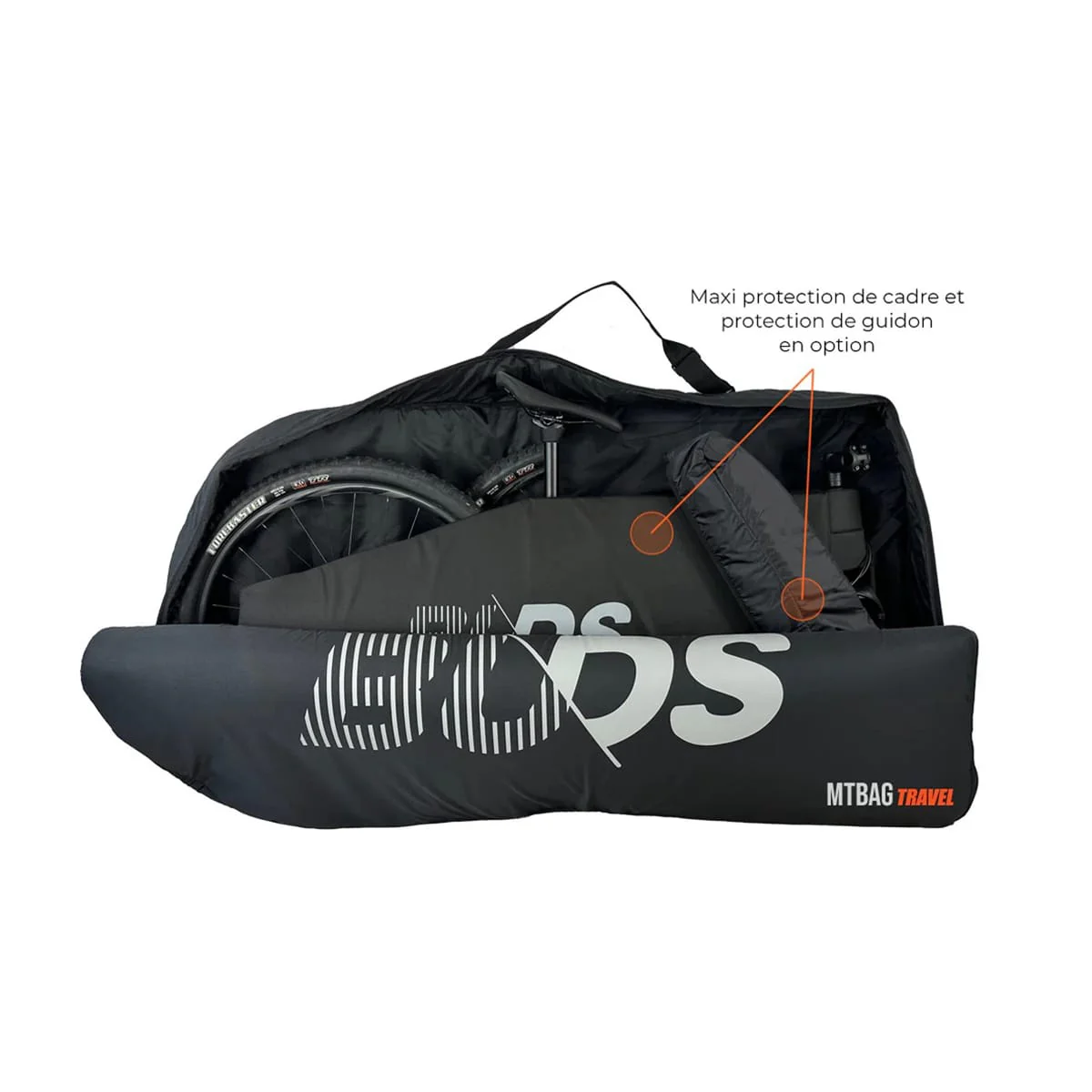 Pokrowiec na rower BUDS MTBAG TRAVEL 2025 (Special Airplane) Czarny - Image 4