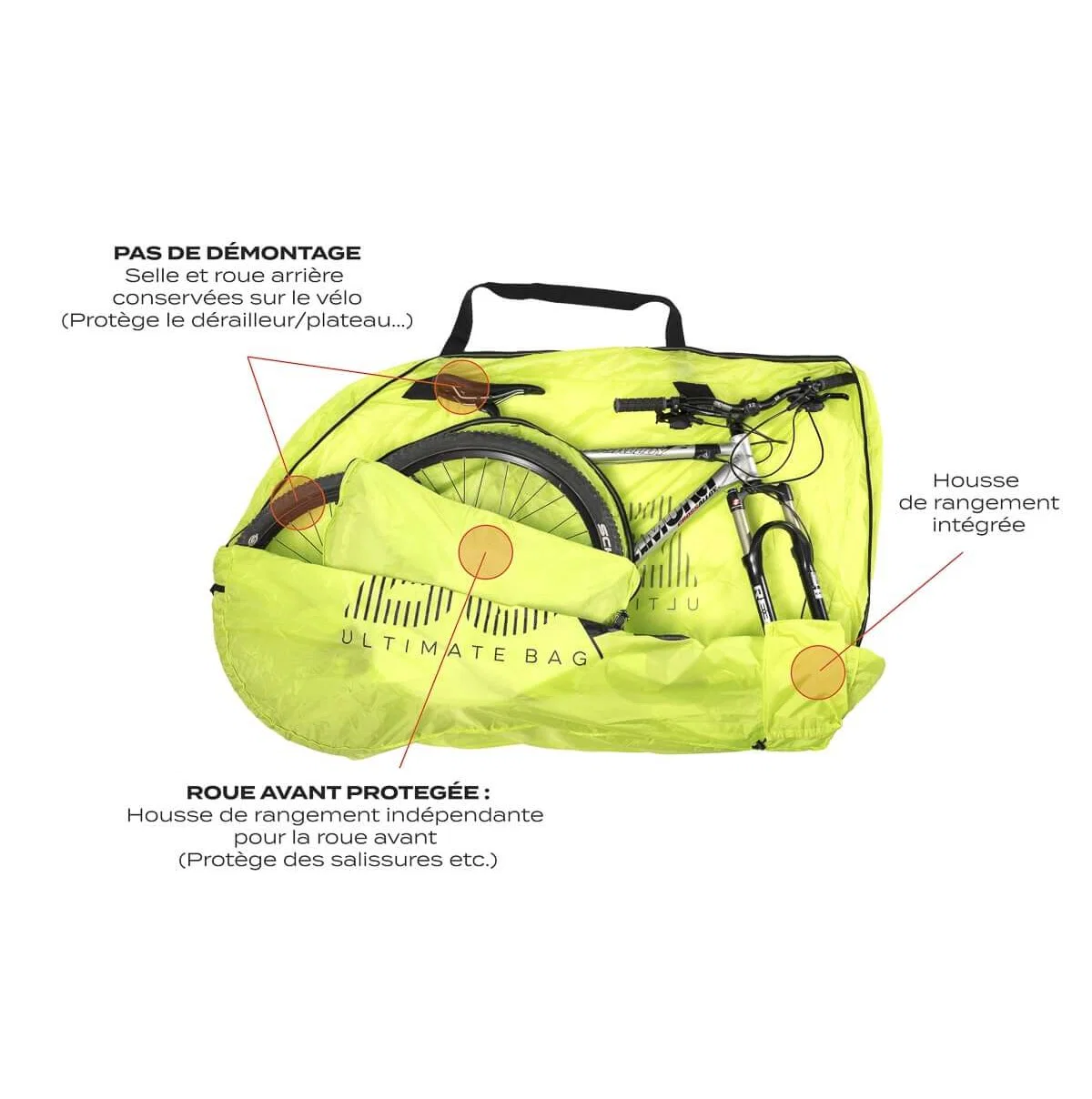 Pokrowiec na rower BUDS MTBAG LIGHT żółty - Image 3