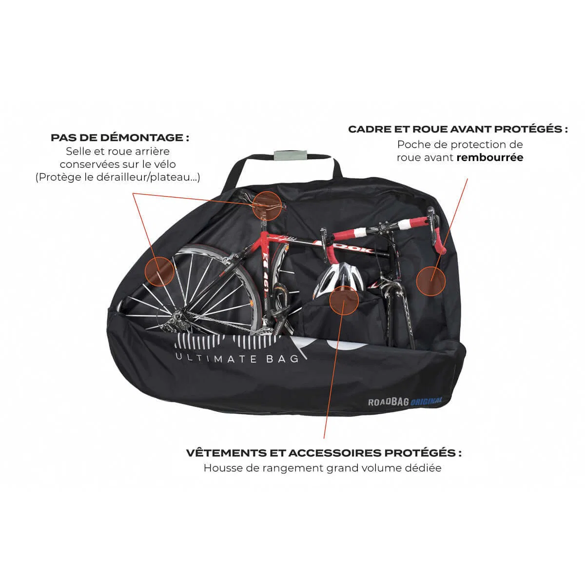 Pokrowiec na rower BUDS ROADBAG ORIGINAL czarny - Image 3