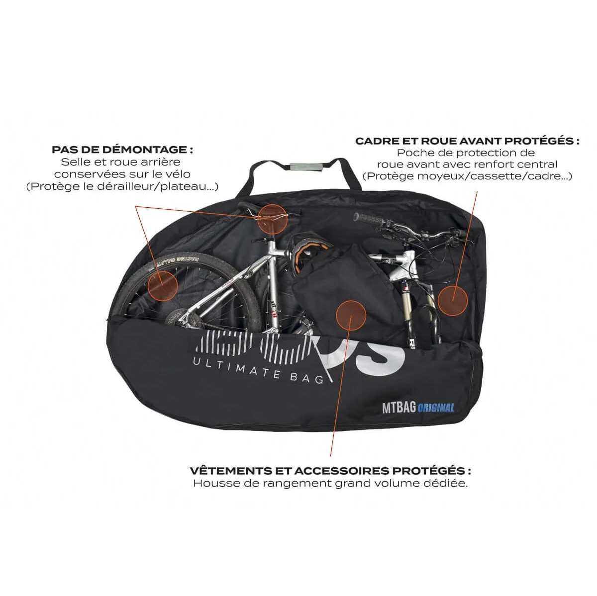 Pokrowiec na rower BUDS MTBAG ORIGINAL czarny - Image 2
