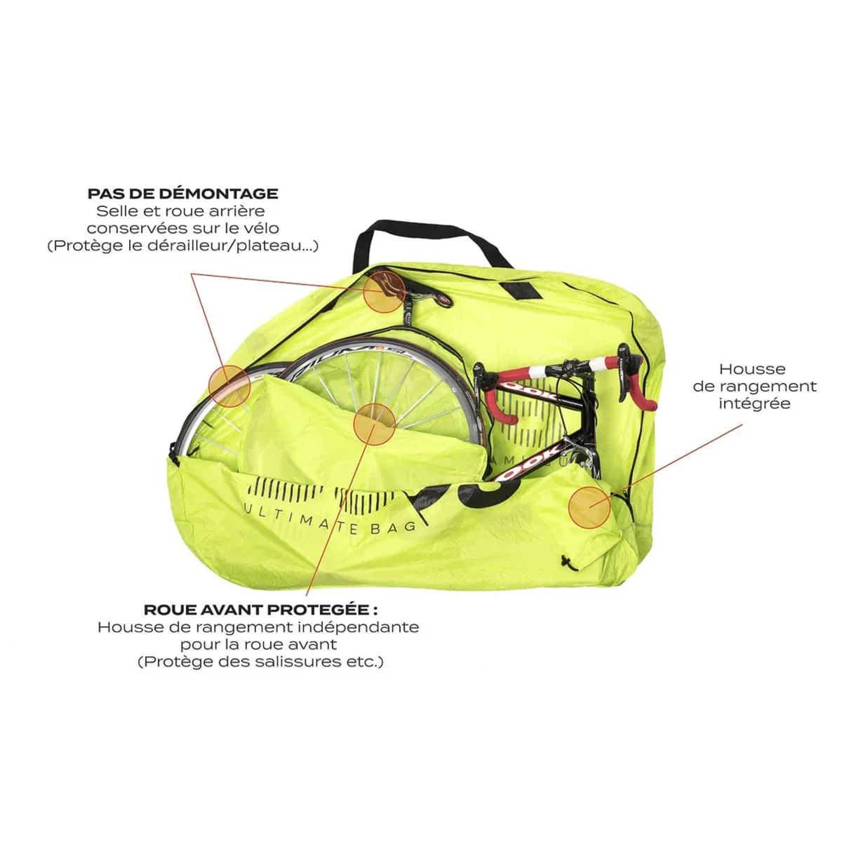Pokrowiec na rower szosowy BUDS ROADBAG LIGHT czarny - Image 3