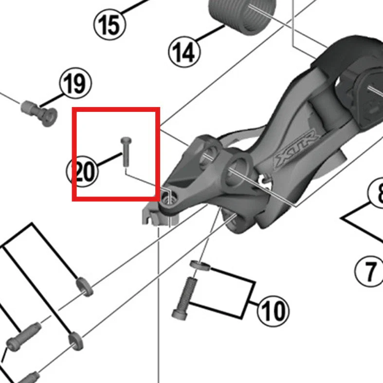 Osłona SHIMANO RD-M9000 z językiem - Image 2