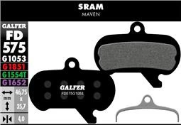 Półmetaliczne klocki hamulcowe GALFER PERFORMANCE Sram Maven