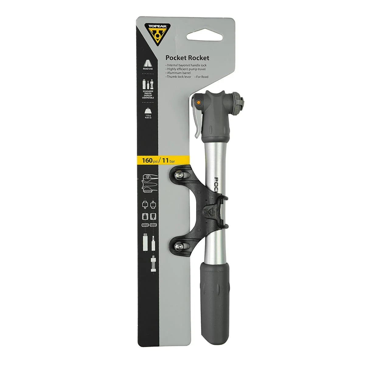 Pompka ręczna TOPEAK POCKET ROCKET srebrna - Image 4
