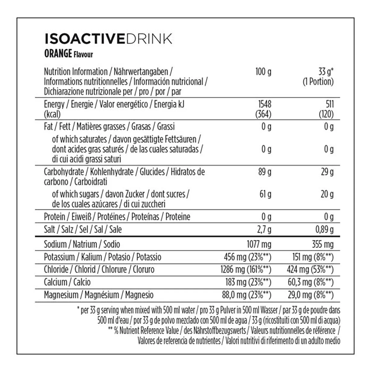 POWERBAR ISOACTIVE Energy Drink (1,3 kg) pomarańczowy - Image 2