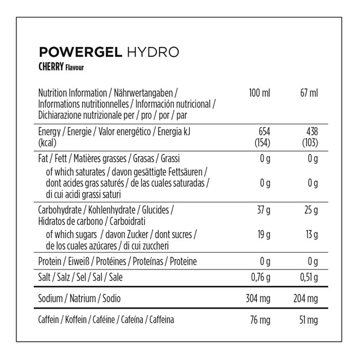 POWERBAR POWERGEL HYDRO Żel energetyczny (41g) bezkofeinowy wiśniowy - Image 2