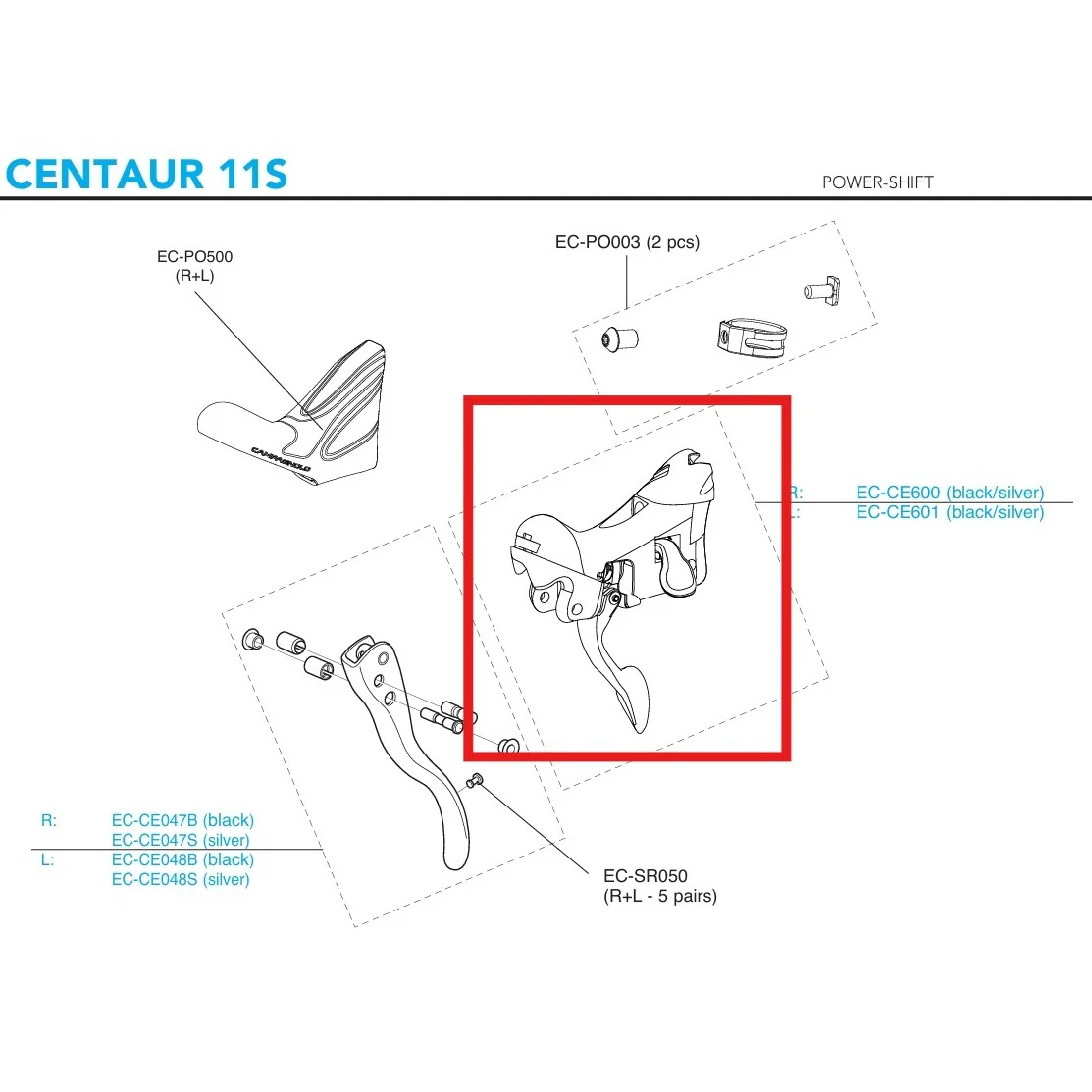 CAMPAGNOLO CENTAUR 11V Prawy korpus przerzutki 2018 Hamulce szczękowe - Image 2