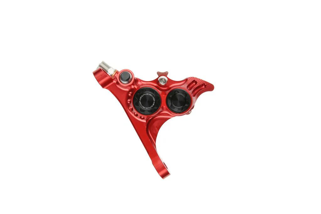 Przedni zacisk hamulcowy HOPE RX4+ SL FMF (+20) 70mm 4 tłoczki DOT czerwony