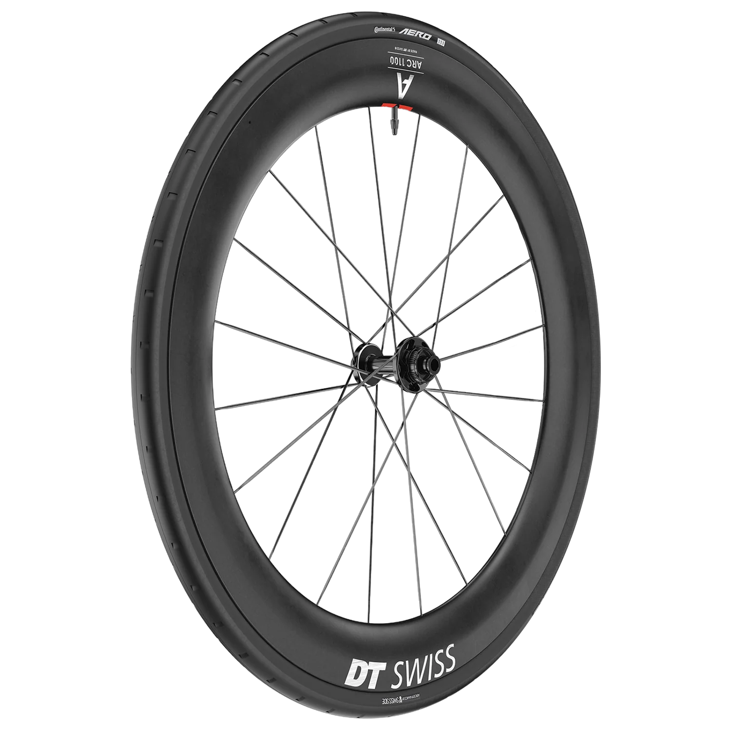 Przednie koło DT SWISS ARC 1100 DICUT WTS 55 przystosowane do jazdy bezdętkowej (centralna blokada)