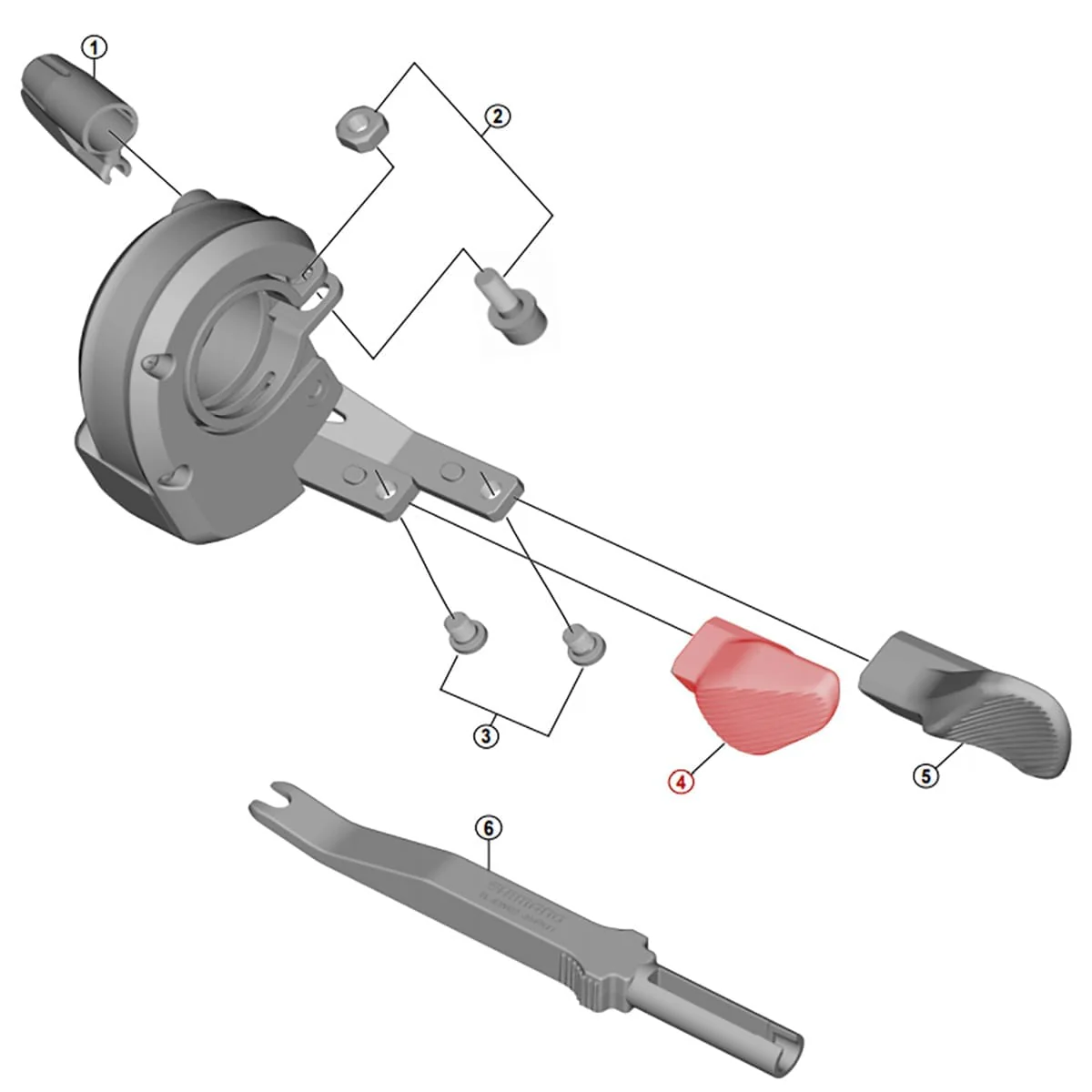 Przycisk A do SHIMANO XT Di2 SW-M8050 Napęd z prawej strony #Y0B200015