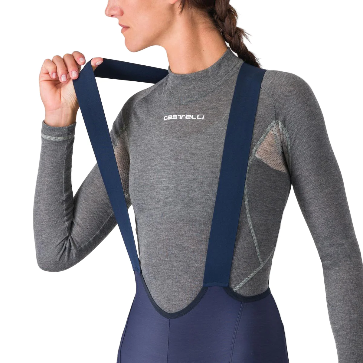 Rajstopy damskie CASTELLI ESPRESSO W DT Bibtights Blue - Image 2