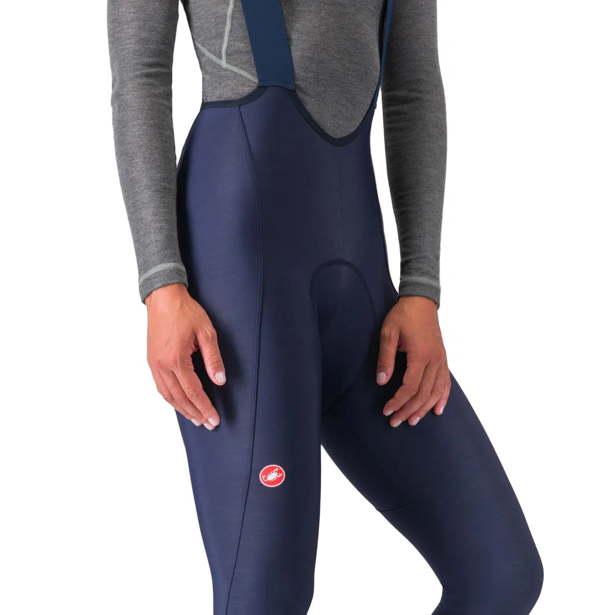 Rajstopy damskie CASTELLI ESPRESSO W DT Bibtights Blue - Image 3