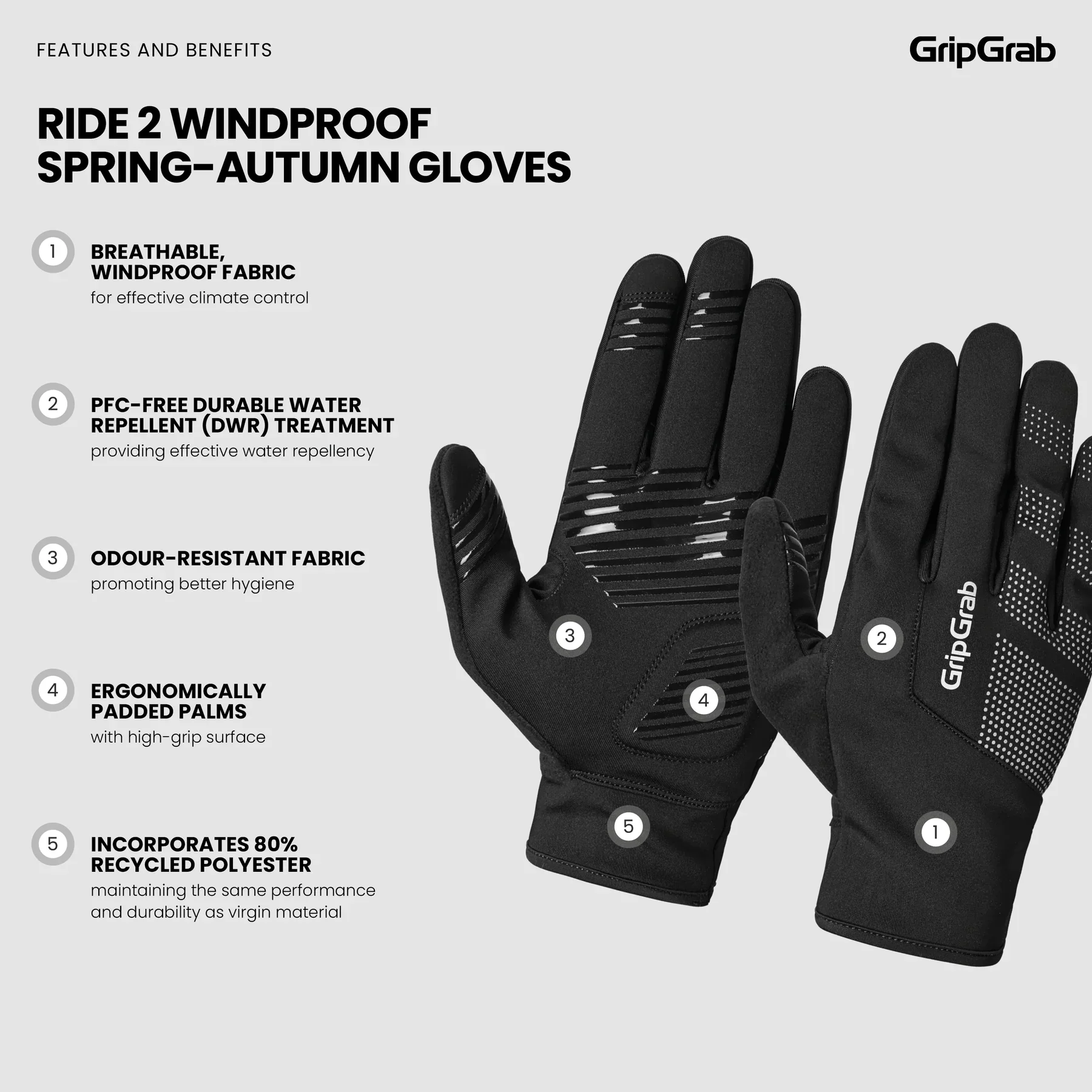 Rękawice GRIPGRAB RIDE 2 WINDPROOF SPRING AUTUMN żółte - Image 7