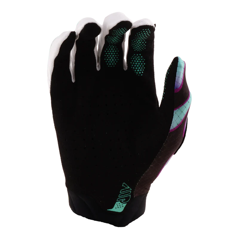 Rękawice juniorskie TROY LEE DESIGNS AIR OVERSPRAY Black/Real Teal - Image 2