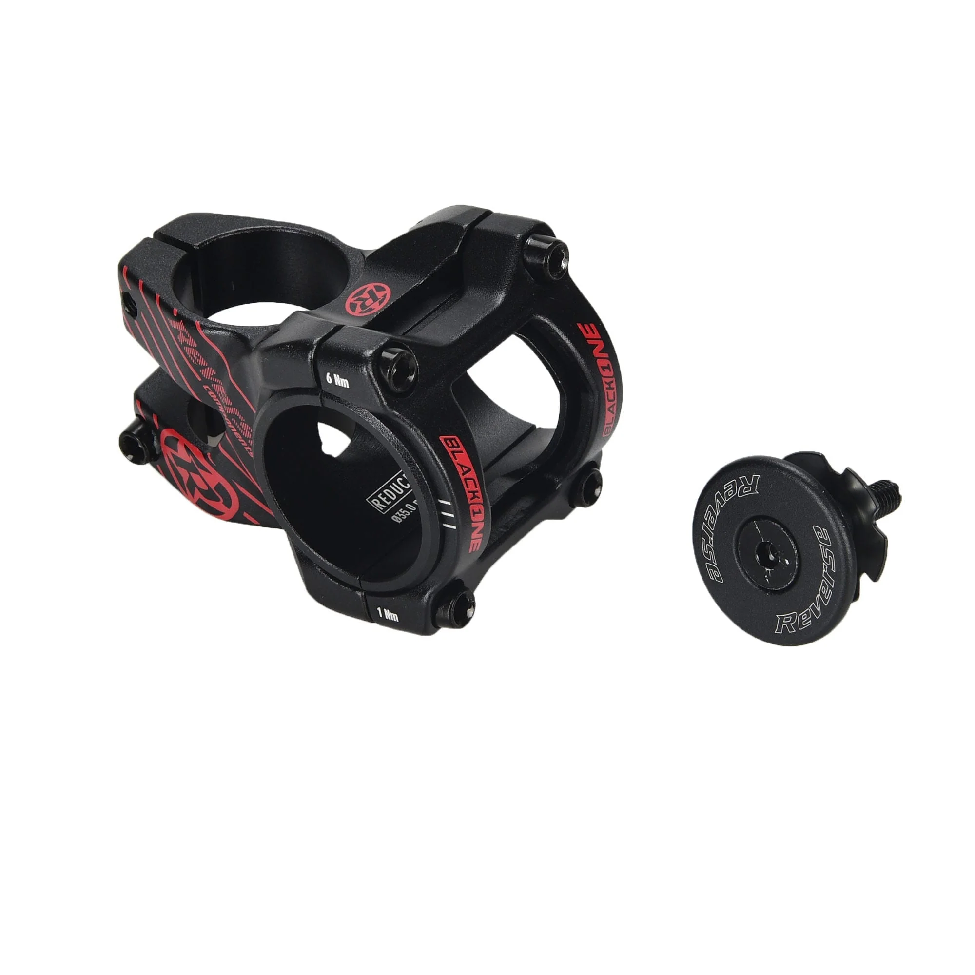 REVERSE COMPONENTS BLACK ONE D-2 Stem Black/Red - Image 2