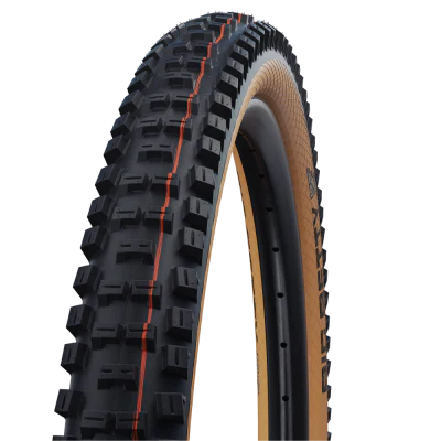 SCHWALBE BIG BETTY 27.5x2.40 ADDIX SOFT SUPERGRAVITY opona bezdętkowa miękka czarna/brązowa