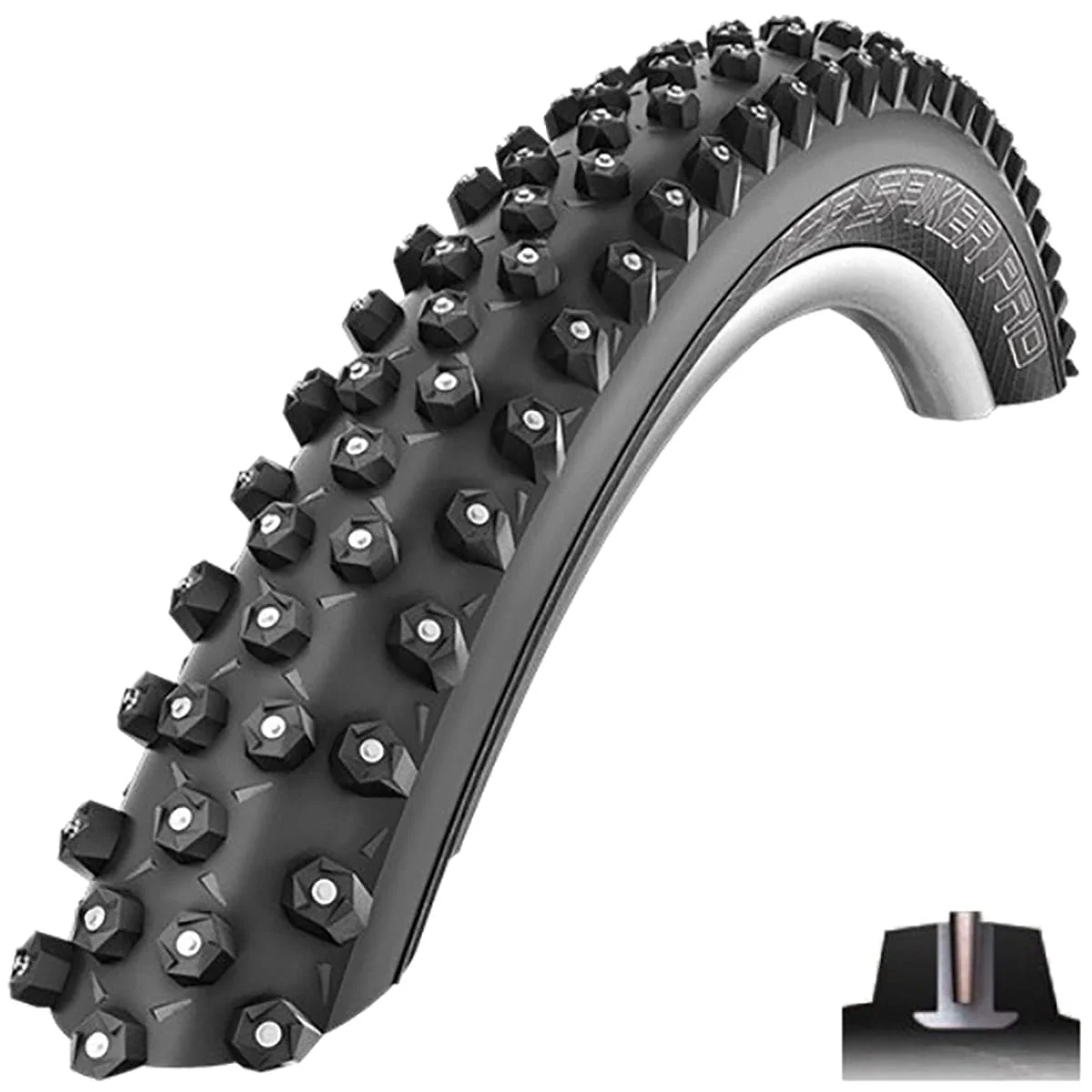 SCHWALBE ICE SPIKER PRO 29x2.25 DD RACEGUARD Opona bezdętkowa, miękka, czarna