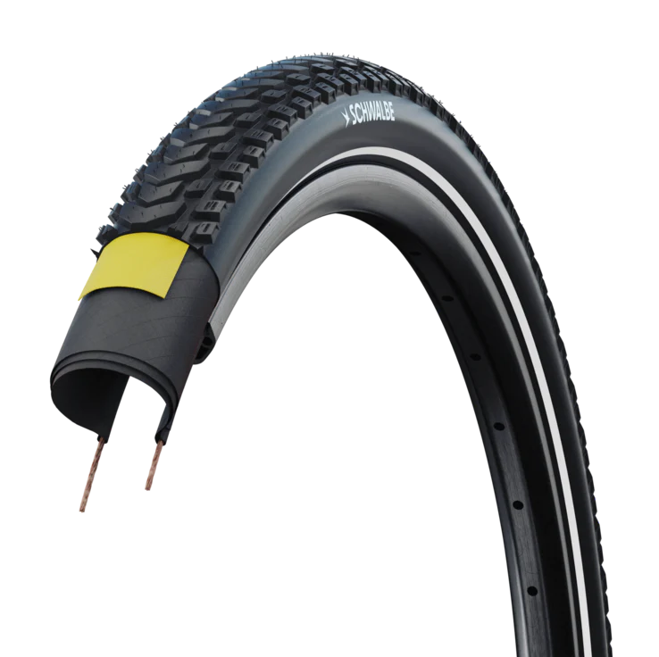 SCHWALBE MARATHON MONDIAL 650x57 ADDIX V-Guard Reflex TubeType Miękka opona czarna - Image 4