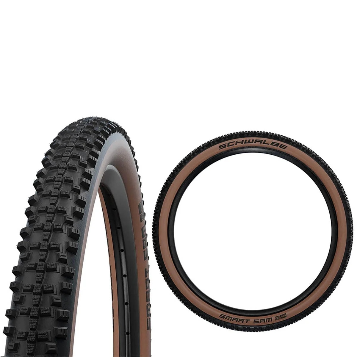 SCHWALBE SMART SAM 29x2.60 ADDIX PERFORMANCE RACEGUARD Opona DętkaTyp Miękka Czarny/Brązowy - Image 2