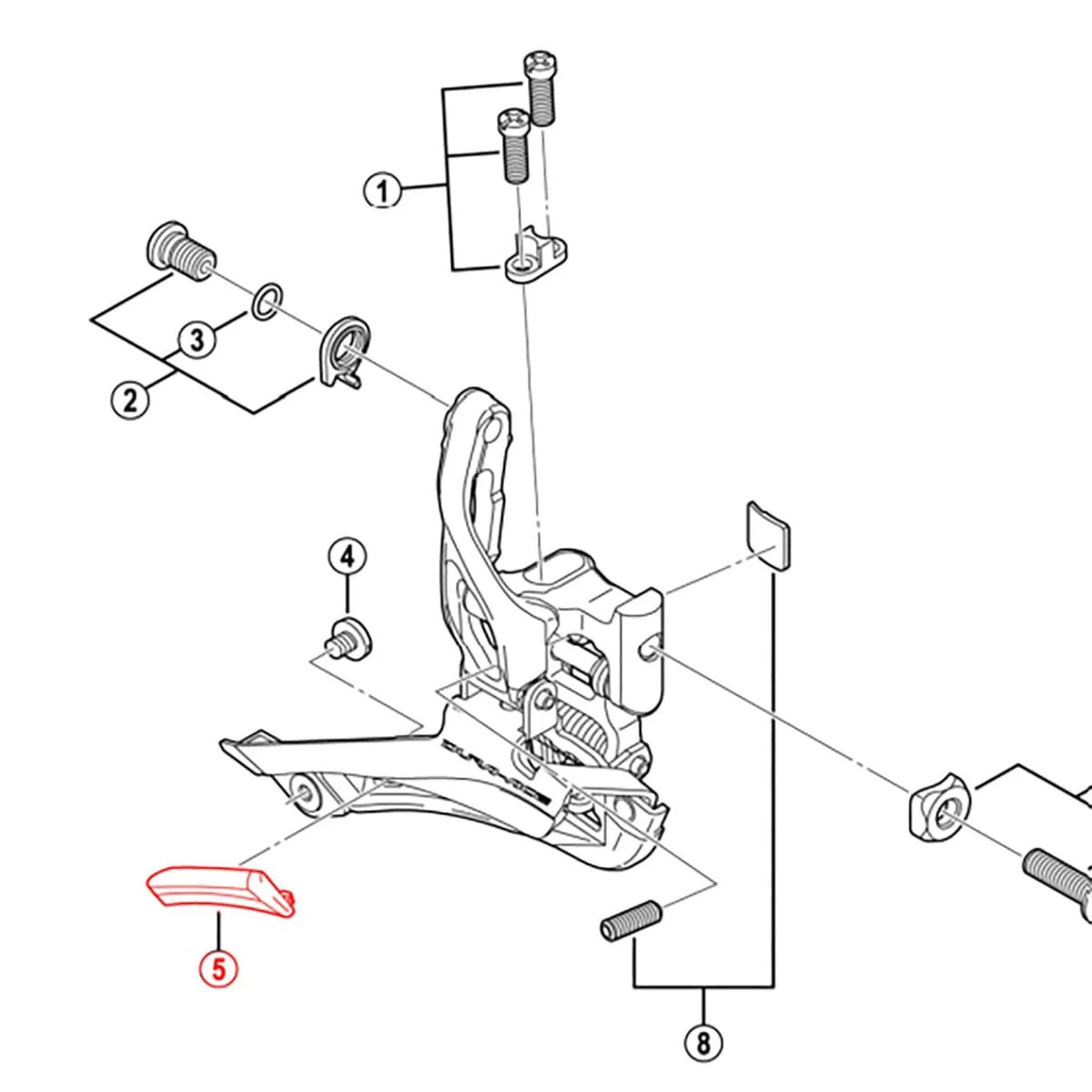 SHIMANO DURA-ACE FD-9000 Płytka łącznika przerzutki przedniej #Y5NF19000