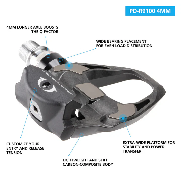 Pedały SHIMANO DURA ACE R9100 +4 mm - Image 5