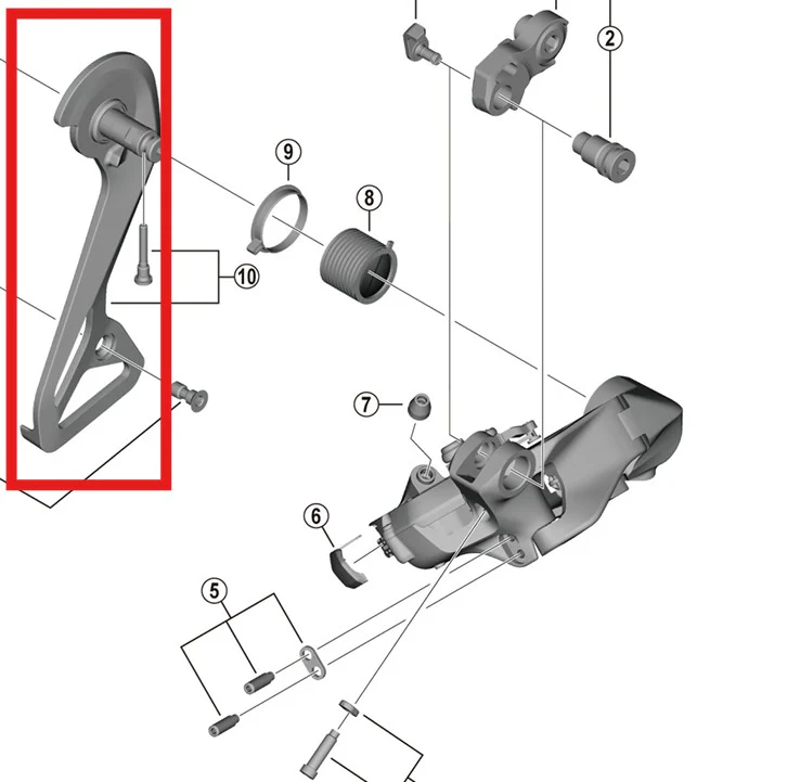 Zewnętrzny koszyk przerzutki tylnej SHIMANO DURA-ACE RD-R9250 i śruby montażowe - Image 2
