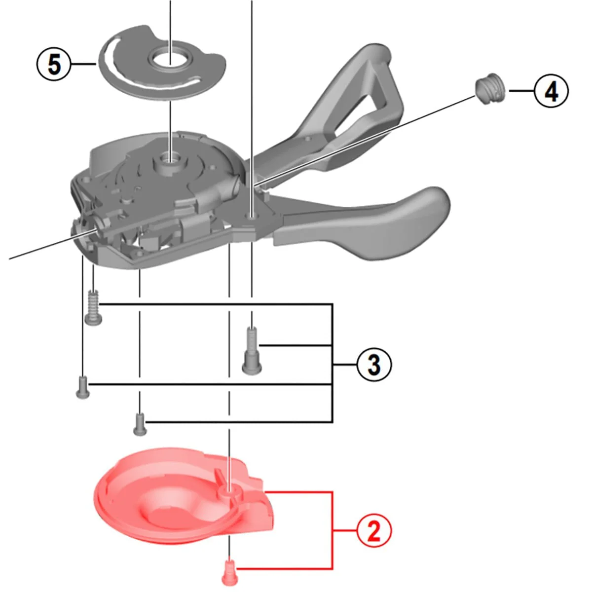 SHIMANO SLX SL-M7000 11V dolna pokrywa regulatora prędkości, prawa