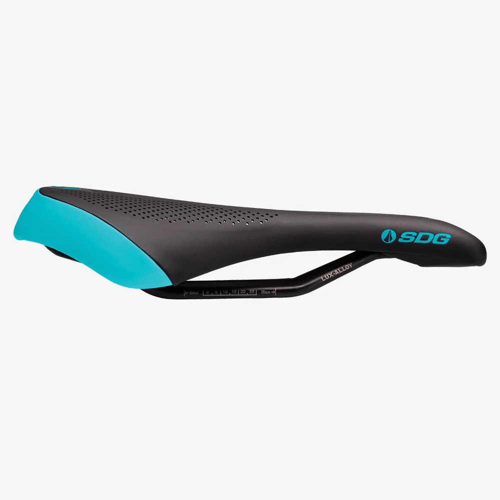 Siodełko damskie SDG ALLURE V2 - Lux Rails - Alloy Black/Turquoise - Image 3